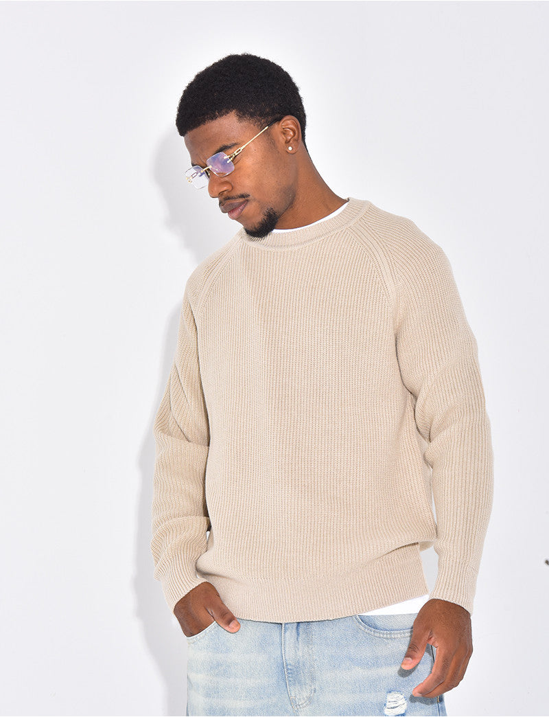 Pull en maille col rond