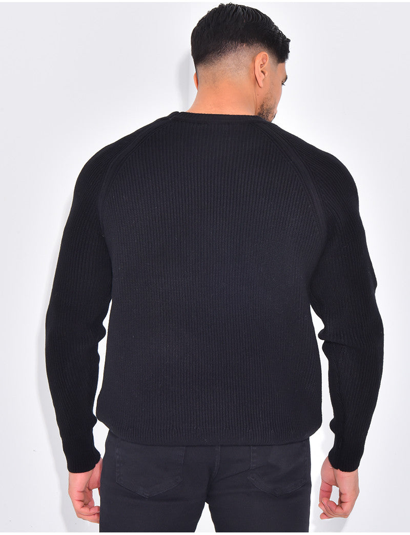 Pull en maille col rond