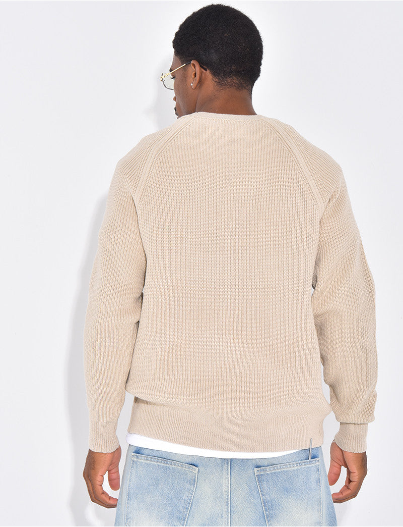 Pull en maille col rond