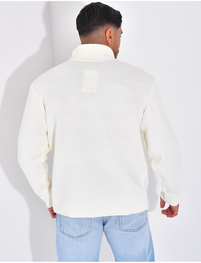 Pull épais col roulé