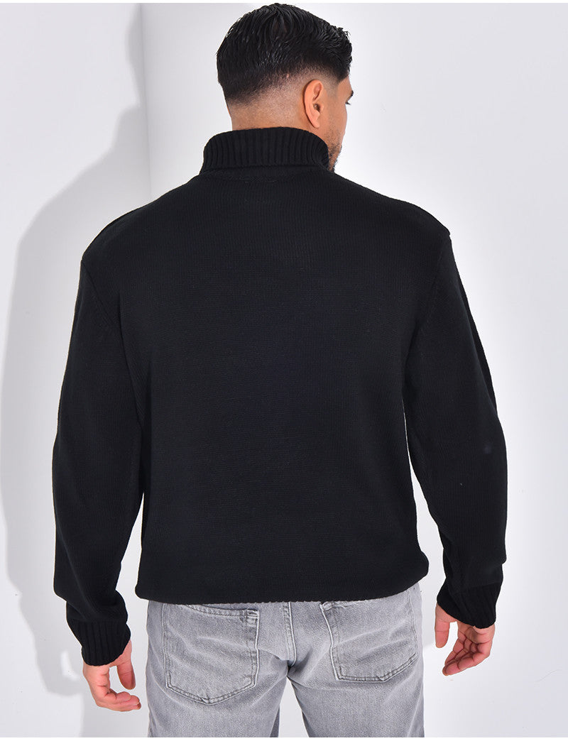 Pull épais col roulé