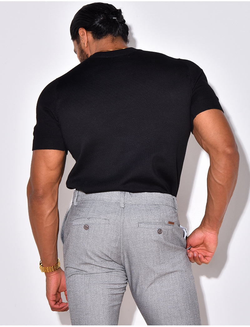 Pull fin à col rond