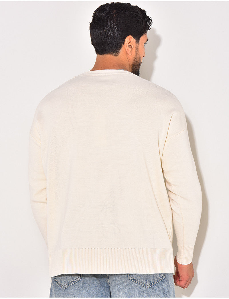 Pull fin à motifs coeur
