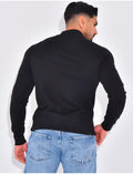Pull fin à petit col