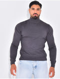 Pull fin col montant