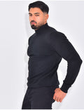 Pull fin col montant