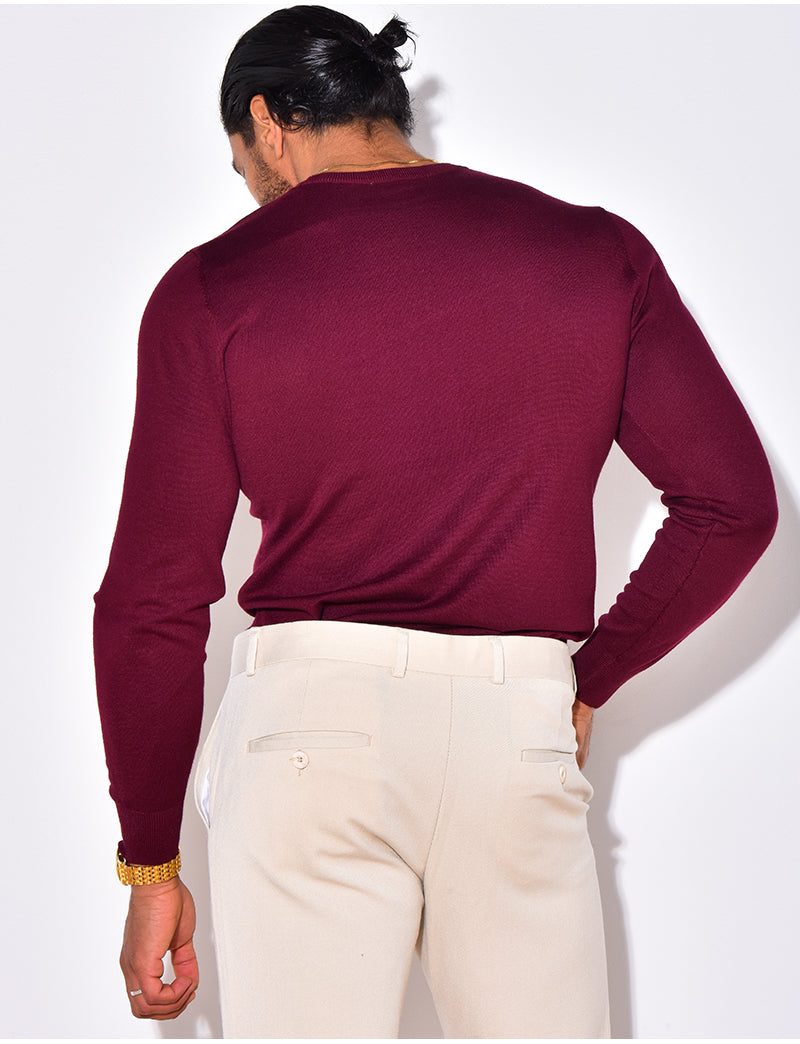 Pull fin col rond