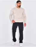 Pull fin col rond