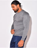 Pull fin col rond