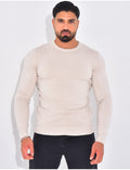 Pull fin col rond