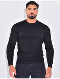 Pull fin col rond
