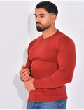 Pull fin col rond