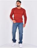 Pull fin col rond