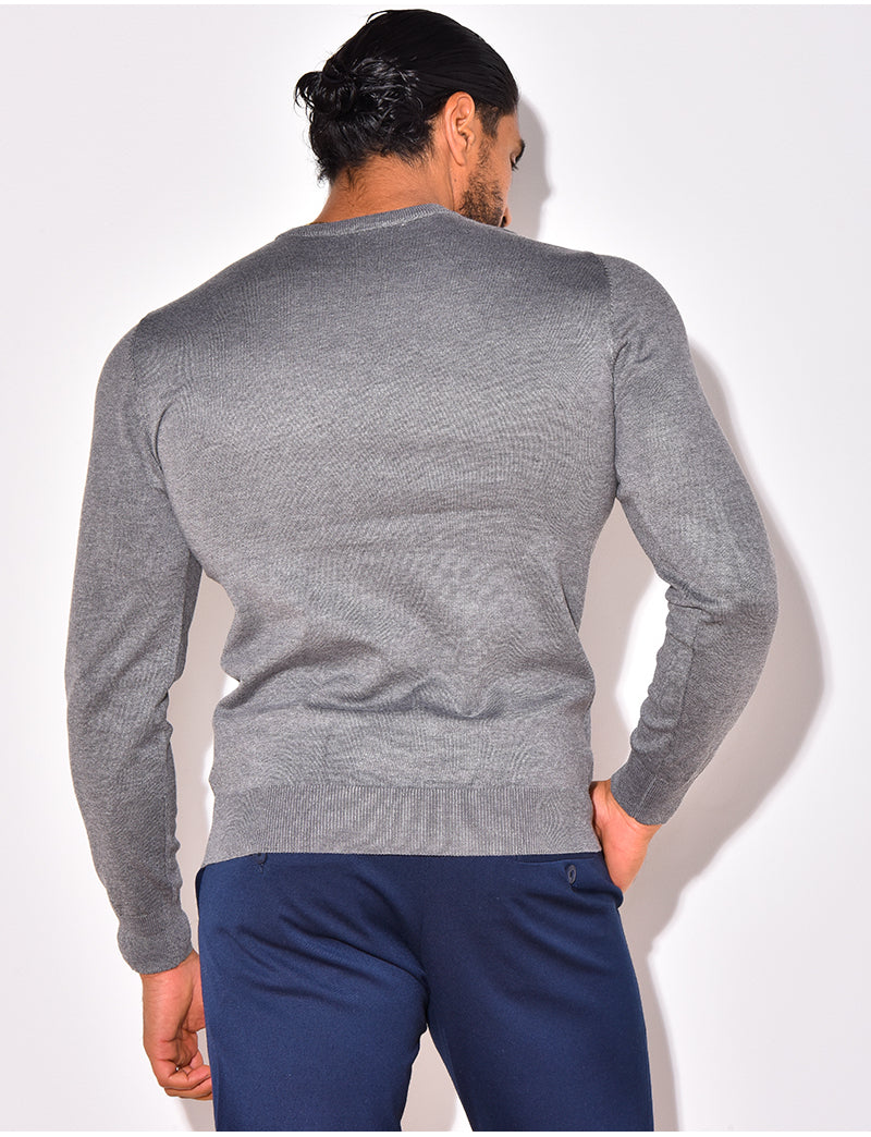 Pull fin col rond