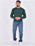 Pull fin col rond