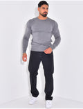 Pull fin col rond