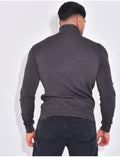 Pull fin col roulé