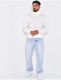 Pull fin col roulé