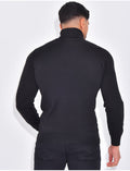 Pull fin col roulé