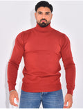 Pull fin col roulé
