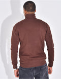 Pull fin col roulé