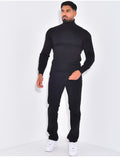 Pull fin col roulé