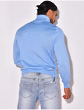 Pull fin col roulé