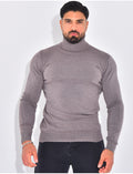 Pull fin col roulé