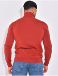 Pull fin col roulé