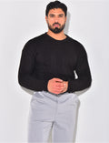 Pull fin en laine à motifs