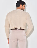Pull fin en laine à motifs