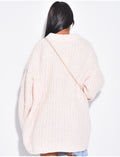 Pull long en maille épaisse