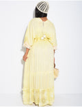 Robe bohème longue à broderies et perles