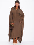 Robe fluide doublée à nouer à la taille effet plissé