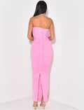 Robe bustier en mesh avec fleur