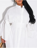 Robe chemise longue à nouer
