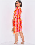 Robe de plage mi-longue en crochet