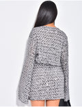 Robe courte cache-coeur à sequins