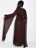 Robe en dentelle doublée avec châle assorti