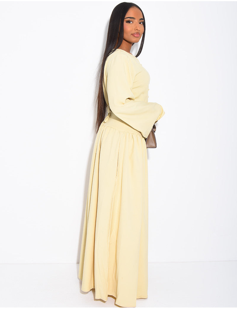 Robe longue à boutonner