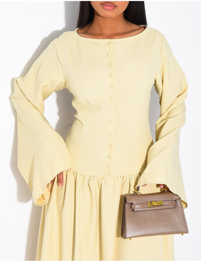 Robe longue à boutonner