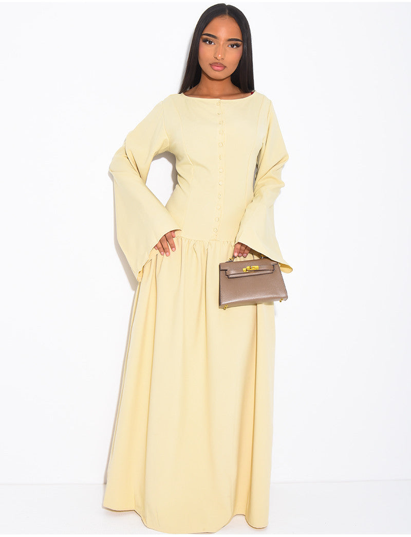 Robe longue à boutonner