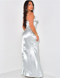 Robe premium en satin épais & bretelles strass
