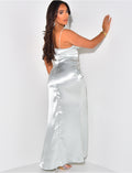 Robe premium en satin épais & bretelles strass