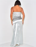 Robe premium en satin épais & bretelles strass