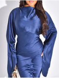 Robe longue ample à cintrée à la taille