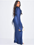 Robe longue ample à cintrée à la taille