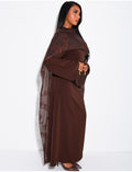 Robe longue à nouer avec châle brodé