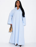 Robe oversize en coton col chemise