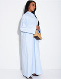 Robe oversize en coton col chemise